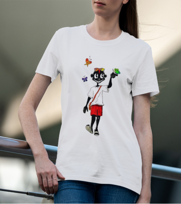 Lil Darkie I Wanna Be Painting Colorful Butterflies T-Shirt
