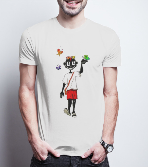 Lil Darkie I Wanna Be Painting Colorful Butterflies T-Shirt