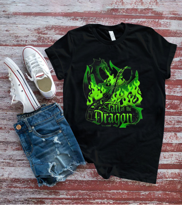 Bleucan Tail Of The Dragon Dare To Ride Fiery Track T-Shirt