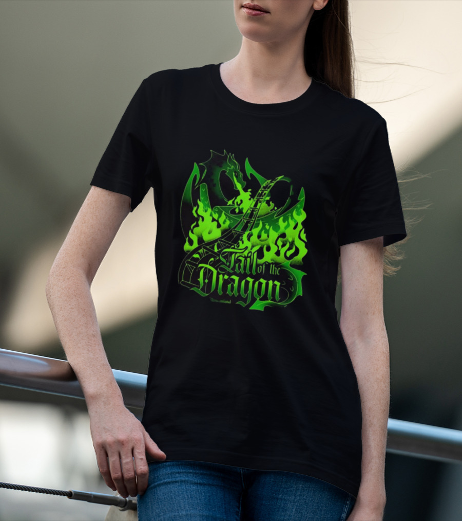 Bleucan Tail Of The Dragon Dare To Ride Fiery Track T-Shirt