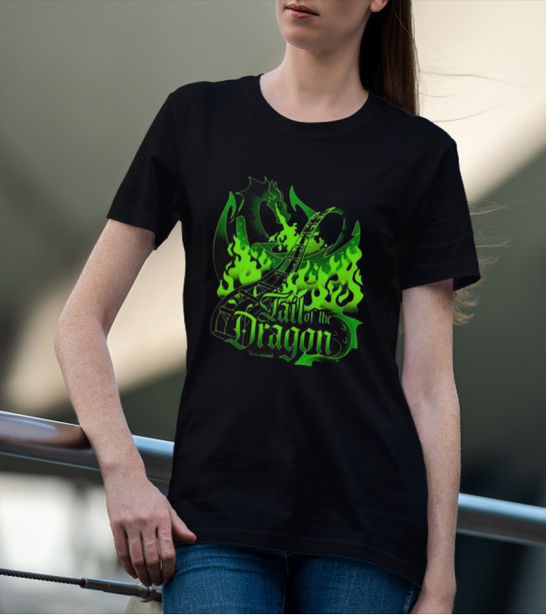 Bleucan Tail Of The Dragon Dare To Ride Fiery Track T-Shirt