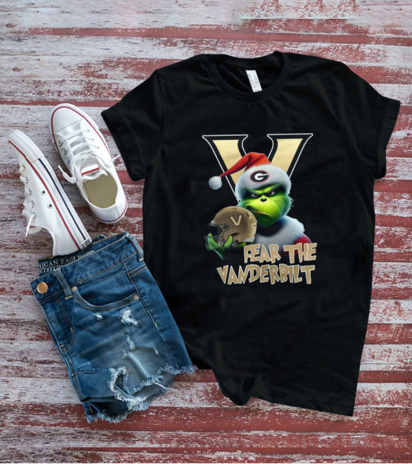 Santa Grinch Fear The Vanderbilt Commodores Helmet T-Shirt