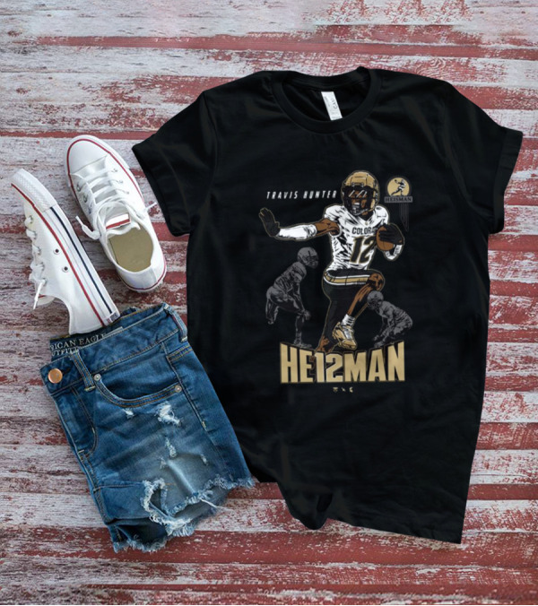 Travis Hunter Colorado 12 Heisman Buffaloes Football T-Shirt