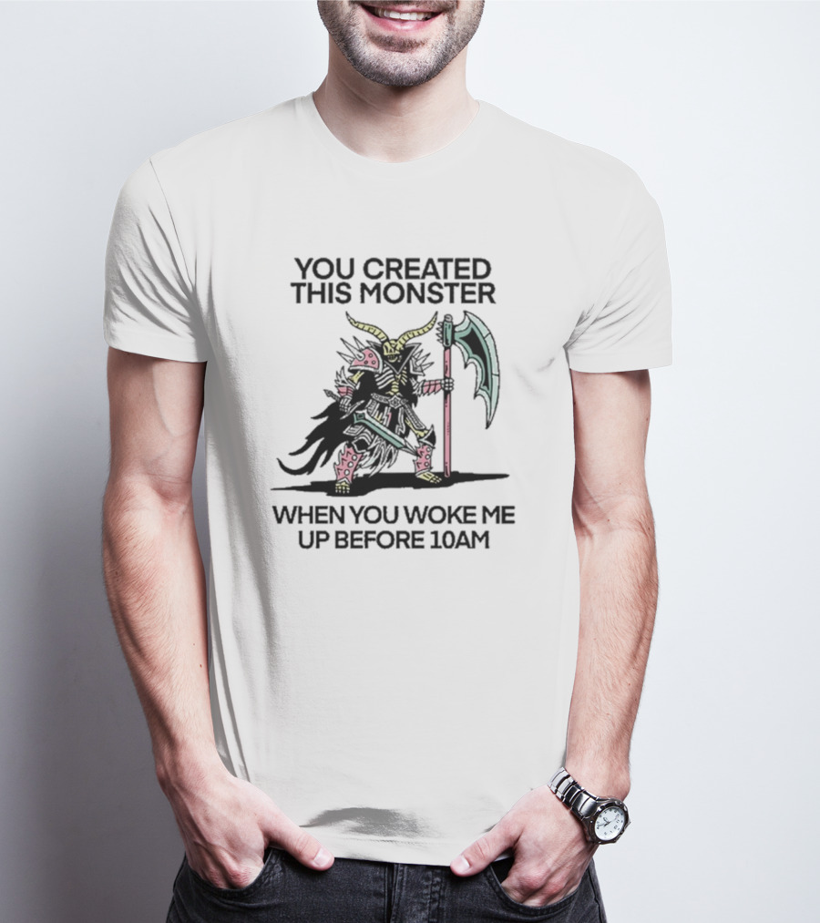 Wizard Of Barge You Created This Monster When You Woke Me Up Before 10AM Warrior T-Shirt