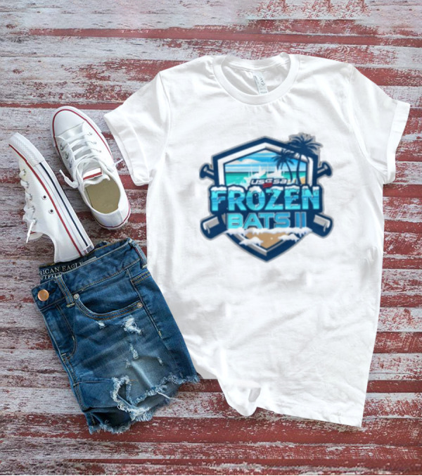 USSSA Frozen Bats II February 22-23 2025 Baseball Tropical Palm Beach Shield T-Shirt