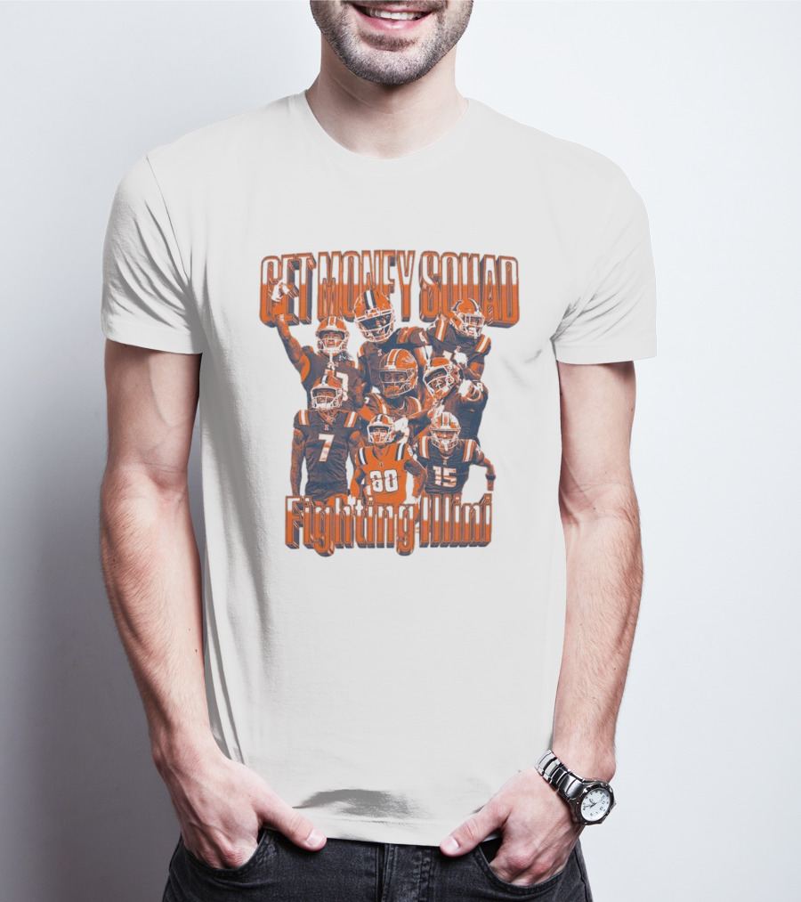 Get Money Squad Illinois Fighting Illini Football Team Week 5 Players T-Shirt