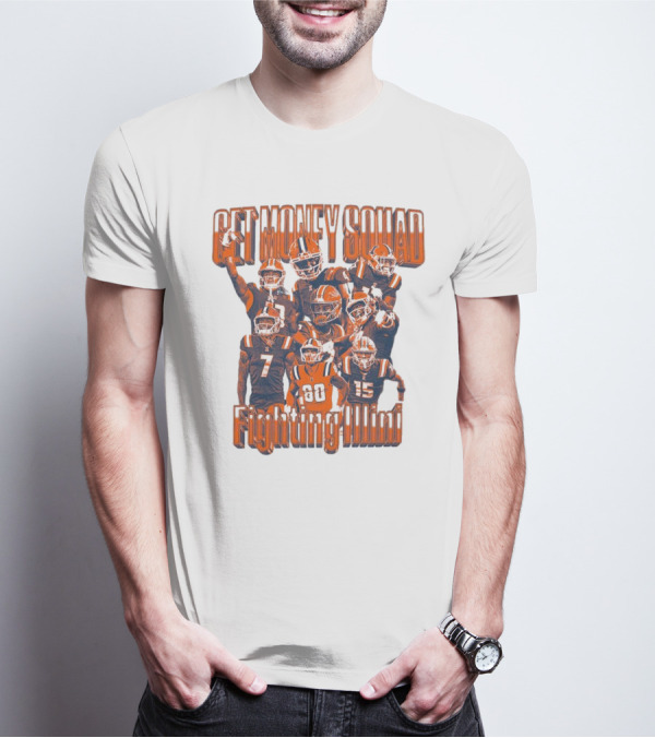 Get Money Squad Illinois Fighting Illini Football Team Week 5 Players T-Shirt
