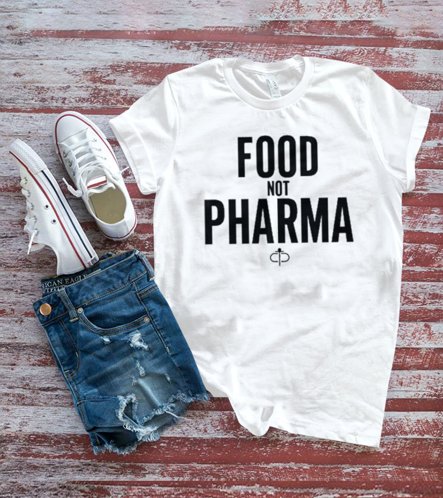 Food Not Pharma Text Icon Featuring Ian Carroll T-Shirt