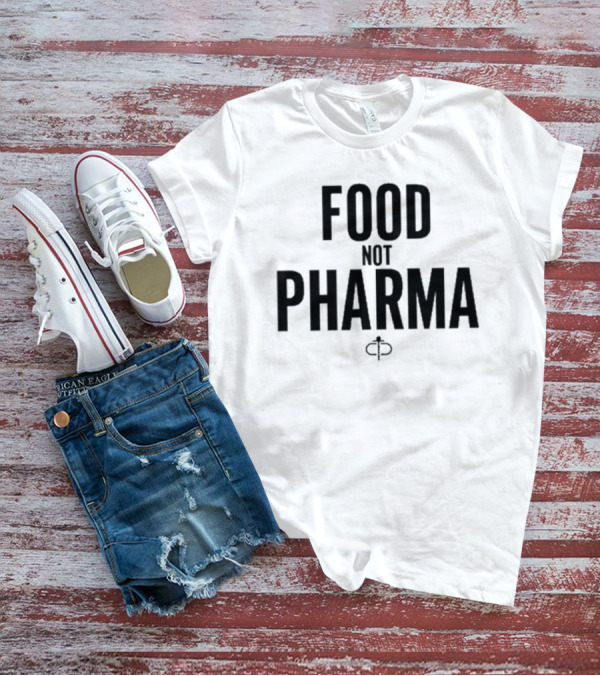 Food Not Pharma Text Icon Featuring Ian Carroll T-Shirt