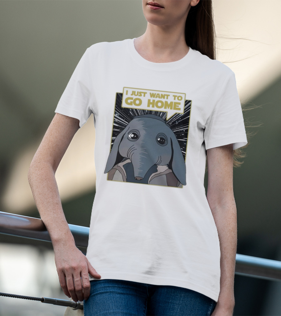 Nerd Riot I Just Want To Go Home Alien Creature T-Shirt