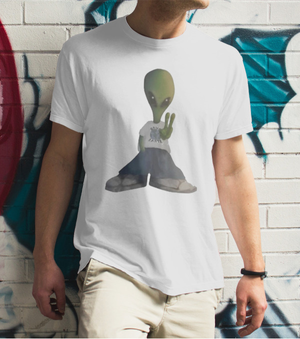 Save Earth Alien Peaceful Message T-Shirt