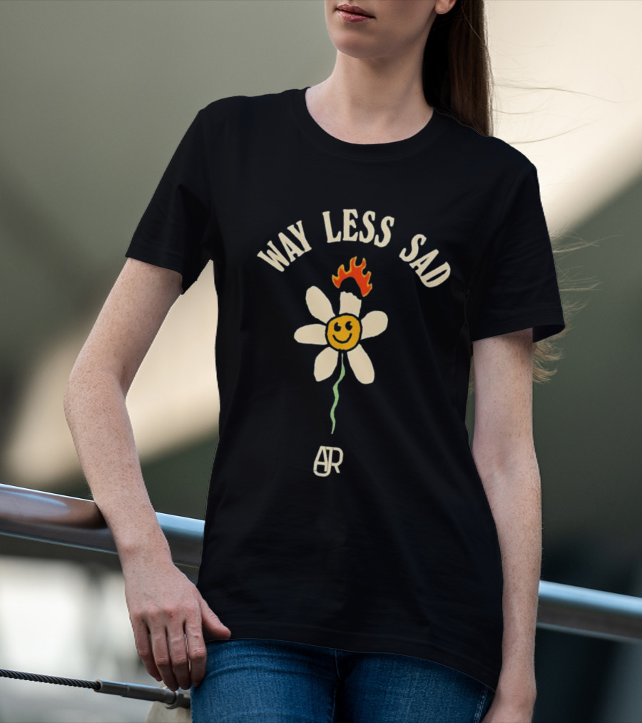 AJR Way Less Sad Smiling Flower On Fire T-Shirt