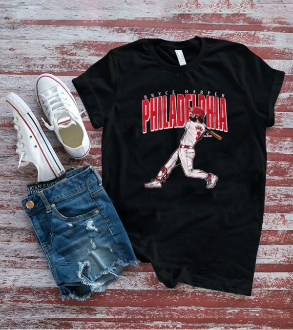 Bryce Harper Philadelphia Baseball Player Swing T-Shirt