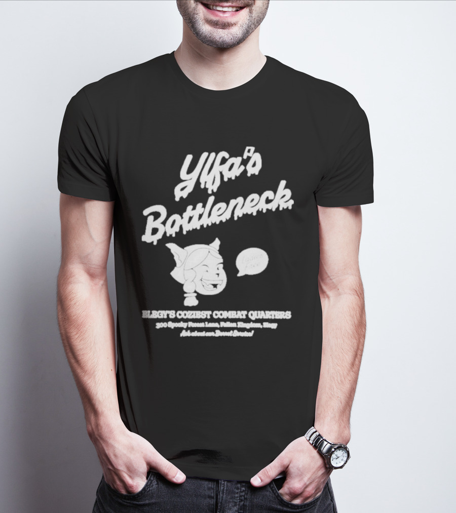 Ylfa's Bottleneck Elegy's Coziest Combat Quarters 300 Spooky Forest Lane Fallen Kingdom Expy T-Shirt