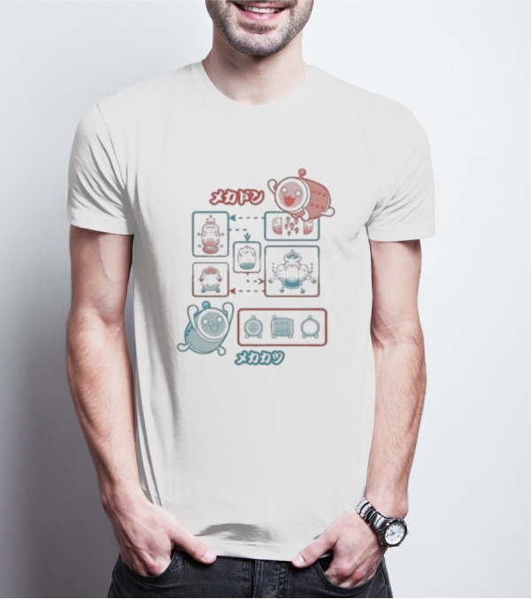 Taiko No Tatsujin Mecha Don Mekadon Mekakatsu Mechanism Diagram T-Shirt