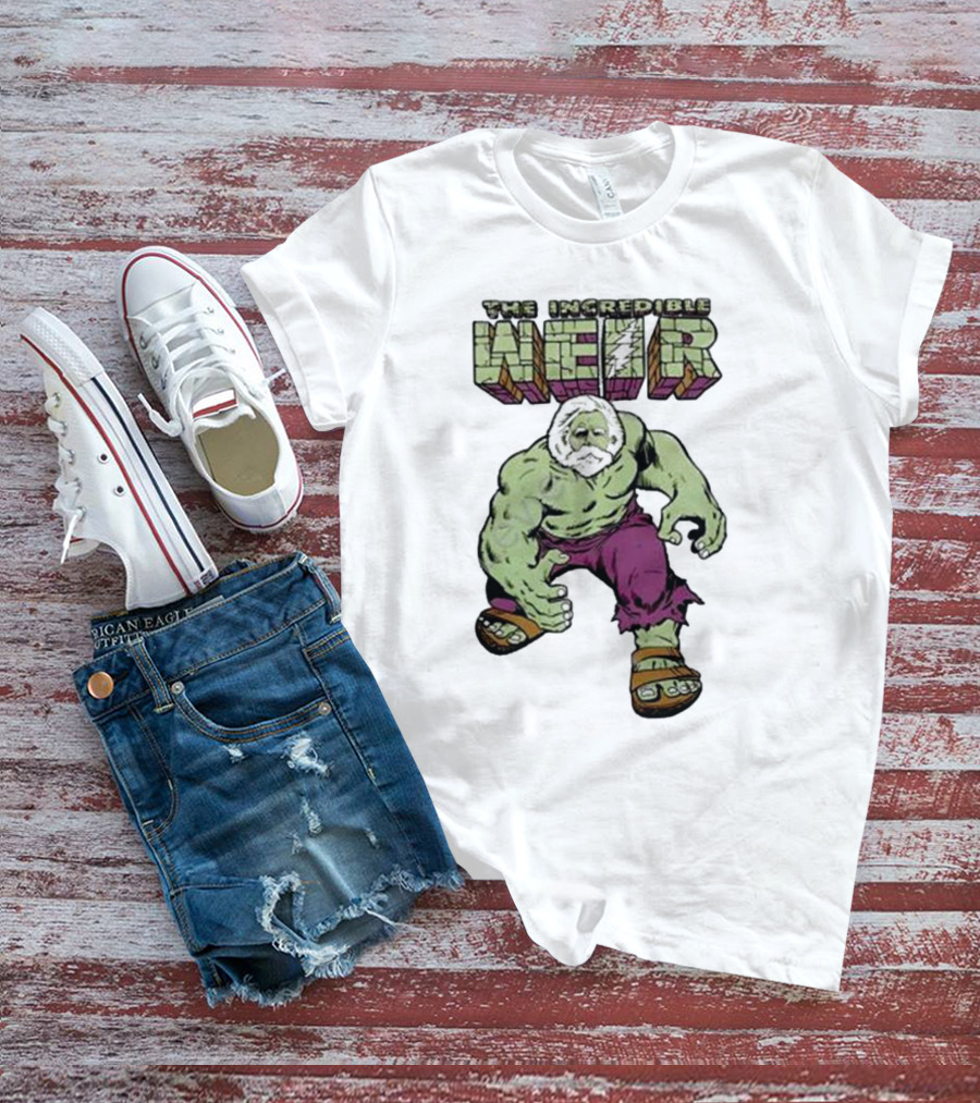 The Incredible Weir Hulk Parody Green Superhero Beard T-Shirt