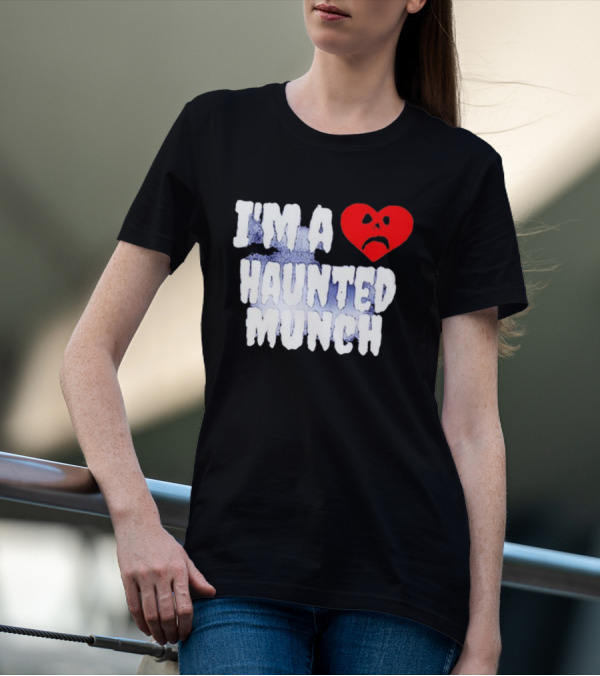 I’m A Haunted Munch Heart Sad Face T-Shirt