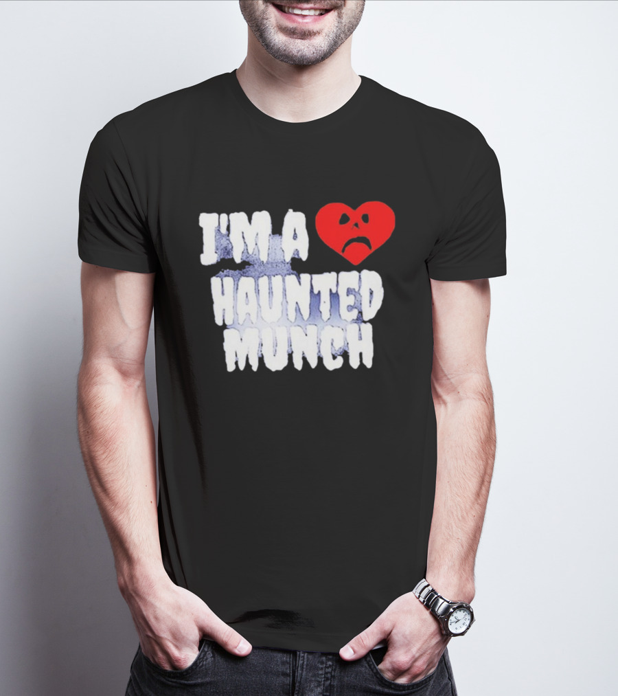 I’m A Haunted Munch Heart Sad Face T-Shirt