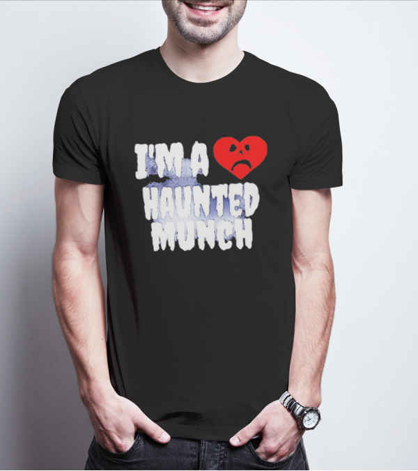 I’m A Haunted Munch Heart Sad Face T-Shirt