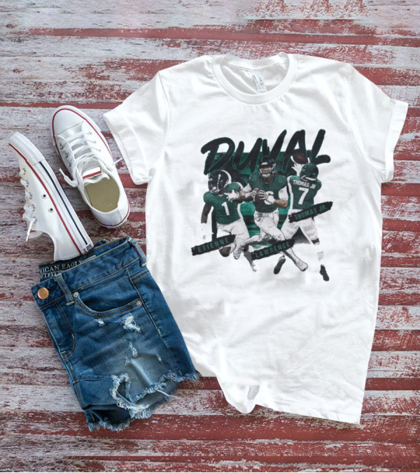 Duval Trevor Lawrence Etienne Thomas Jr Jacksonville Jaguars NFL T-Shirt