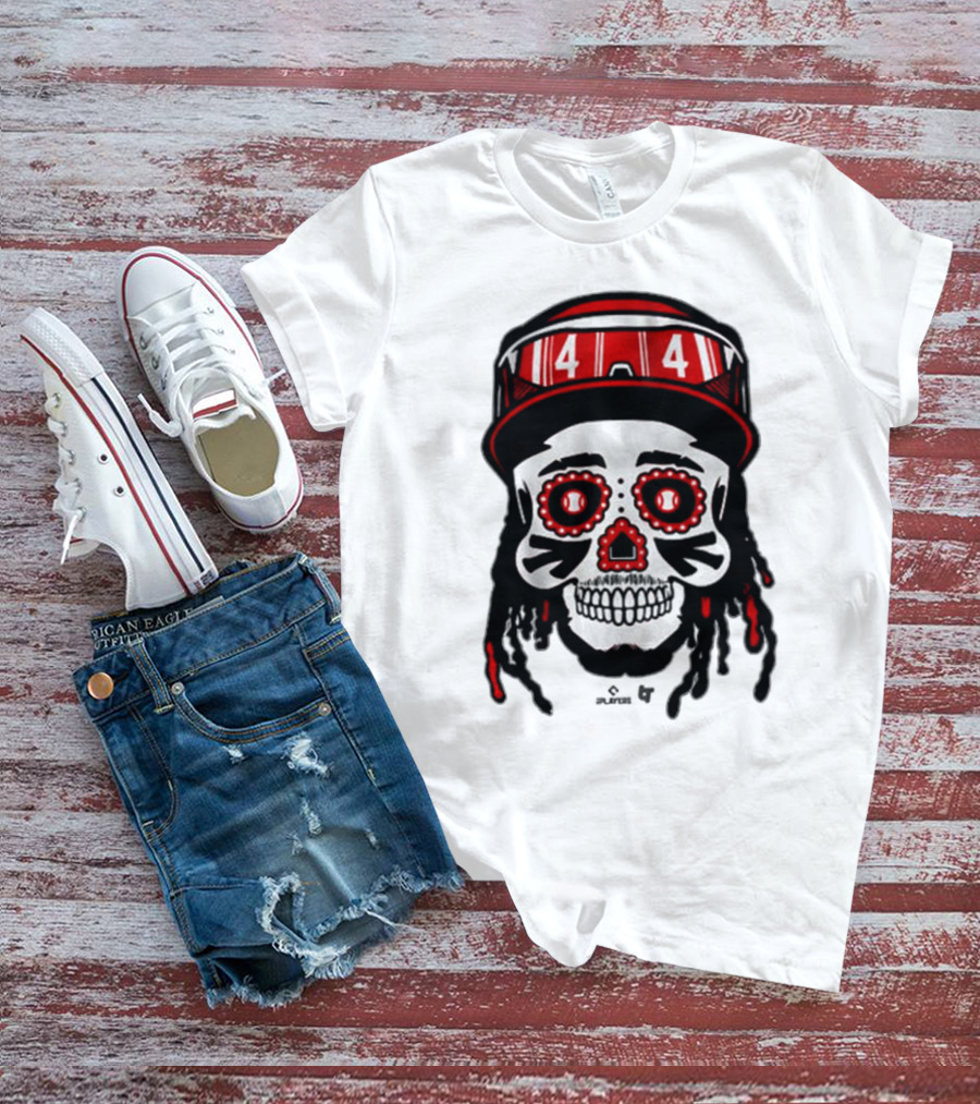 Elly De La Cruz 44 Sugar Skull Cincinnati Reds T-Shirt