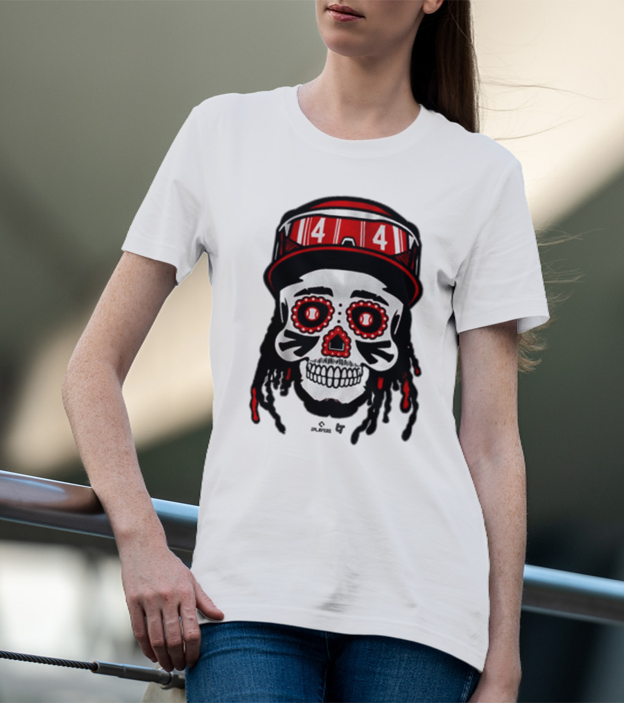 Elly De La Cruz 44 Sugar Skull Cincinnati Reds T-Shirt