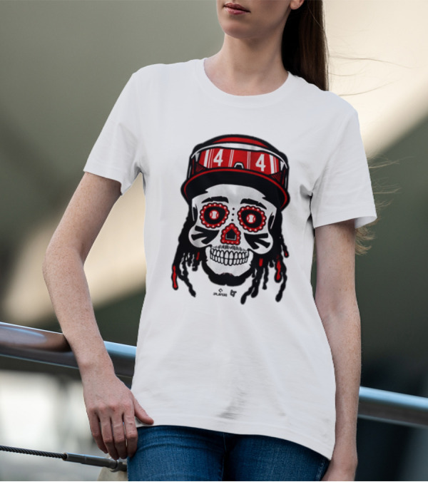 Elly De La Cruz 44 Sugar Skull Cincinnati Reds T-Shirt