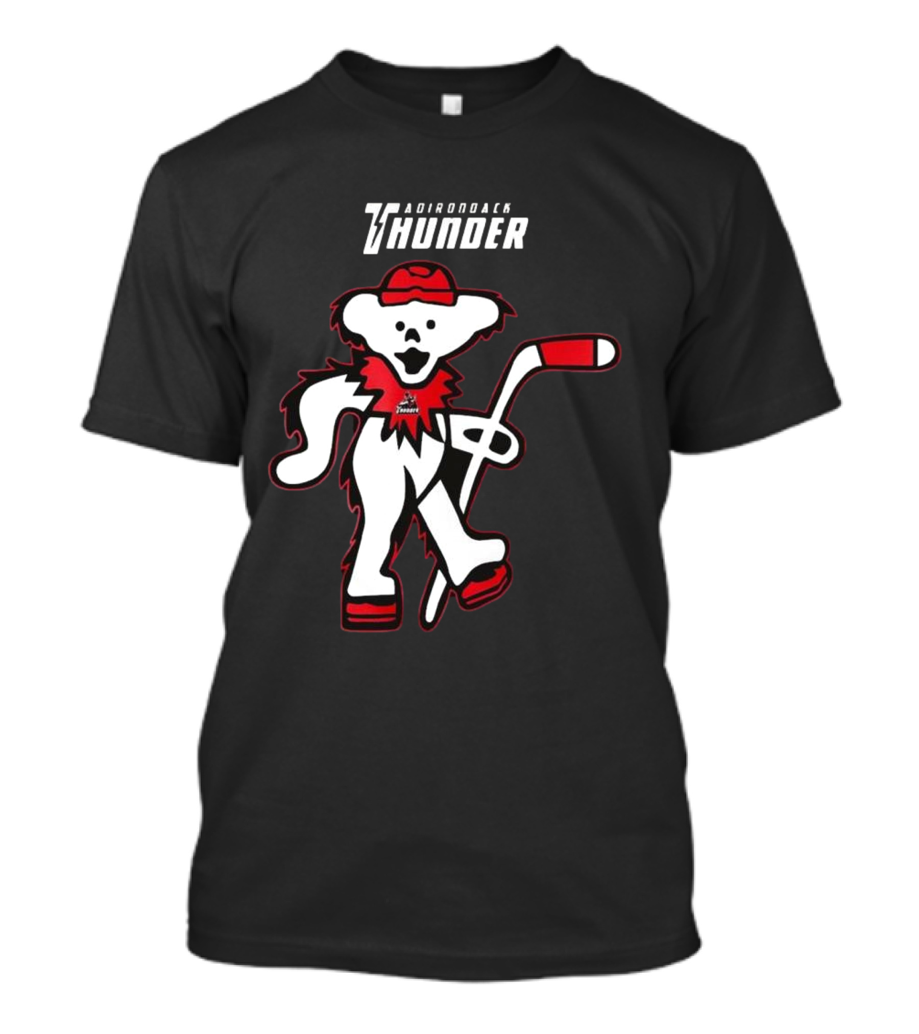 Adirondack Thunder Grateful Dead Night 2025 Hockey Bear T-Shirt