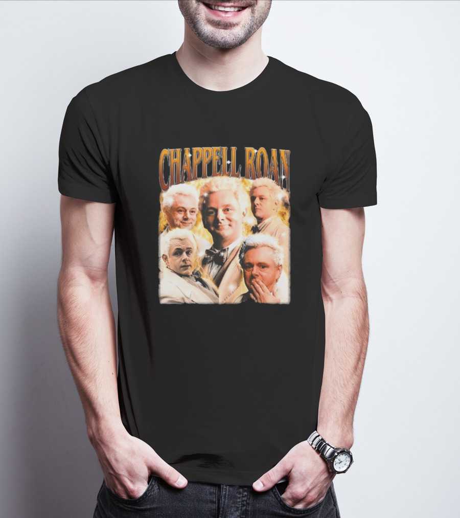 Chappell Roan Aziraphale Good Omens Angelic Characters Collage T-Shirt