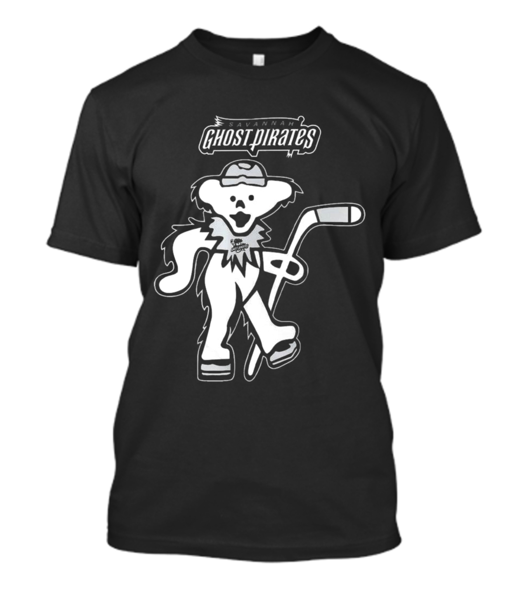 Savannah Ghost Pirates Grateful Dead Bear Hockey 2025 T-Shirt