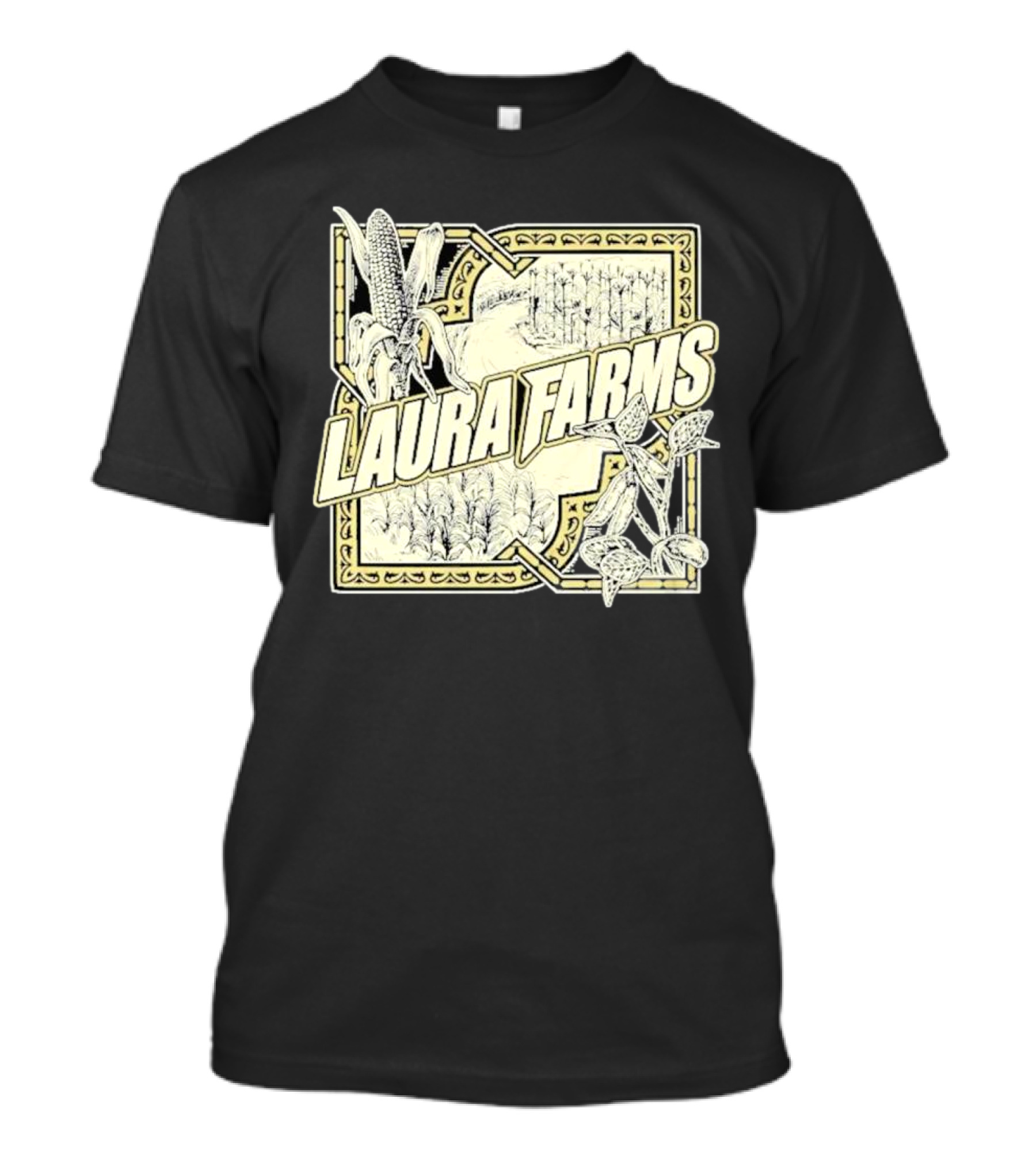 Laura Farms Corn And Agriculture Scene T-Shirt
