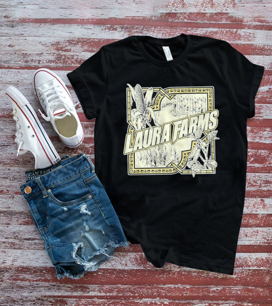 Laura Farms Corn And Agriculture Scene T-Shirt
