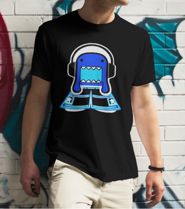 Romanceplanet Domo Headphones Star Shorts T-Shirt