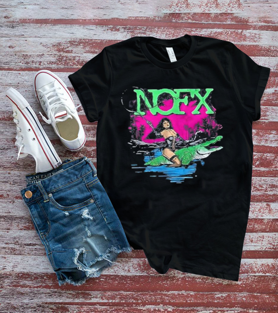NOFX Alligator Woman Swamp Scene T-Shirt