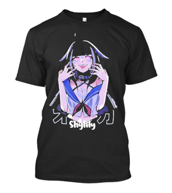 Shylily Yandere Anime Character With Fanged Smile And Pointed Ears T-Shirt