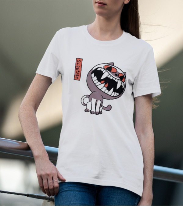 Fangamer OFF Cat Regrets Fierce Face T-Shirt