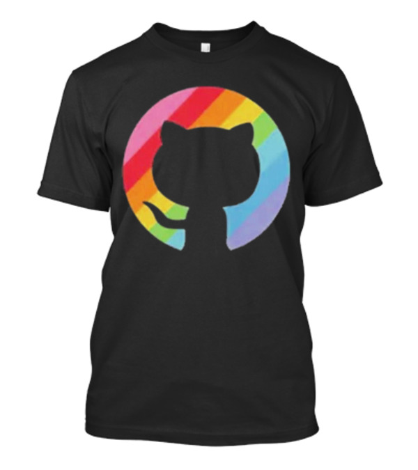 Invertocat Pride Github Merch Rainbow T-Shirt