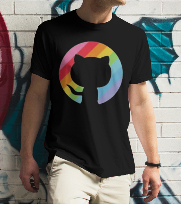 Invertocat Pride Github Merch Rainbow T-Shirt
