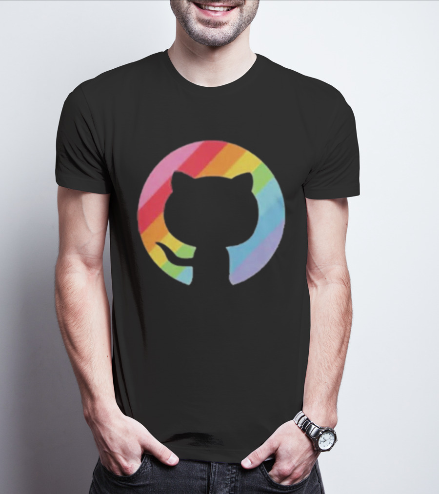 Invertocat Pride Github Merch Rainbow T-Shirt