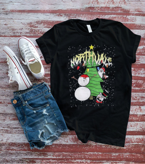 Northvale Headless Snowman Christmas Tree Festive Holiday Scene T-Shirt