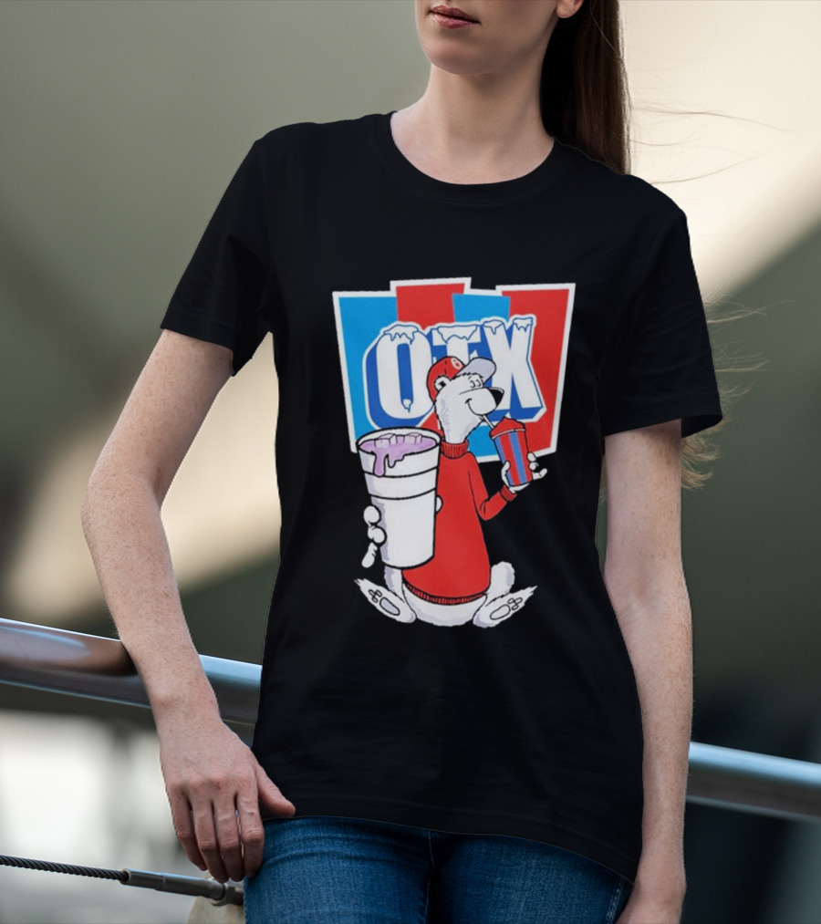 Otx Boyz So Icee Polar Bear Double Cup Red Blue White T-Shirt