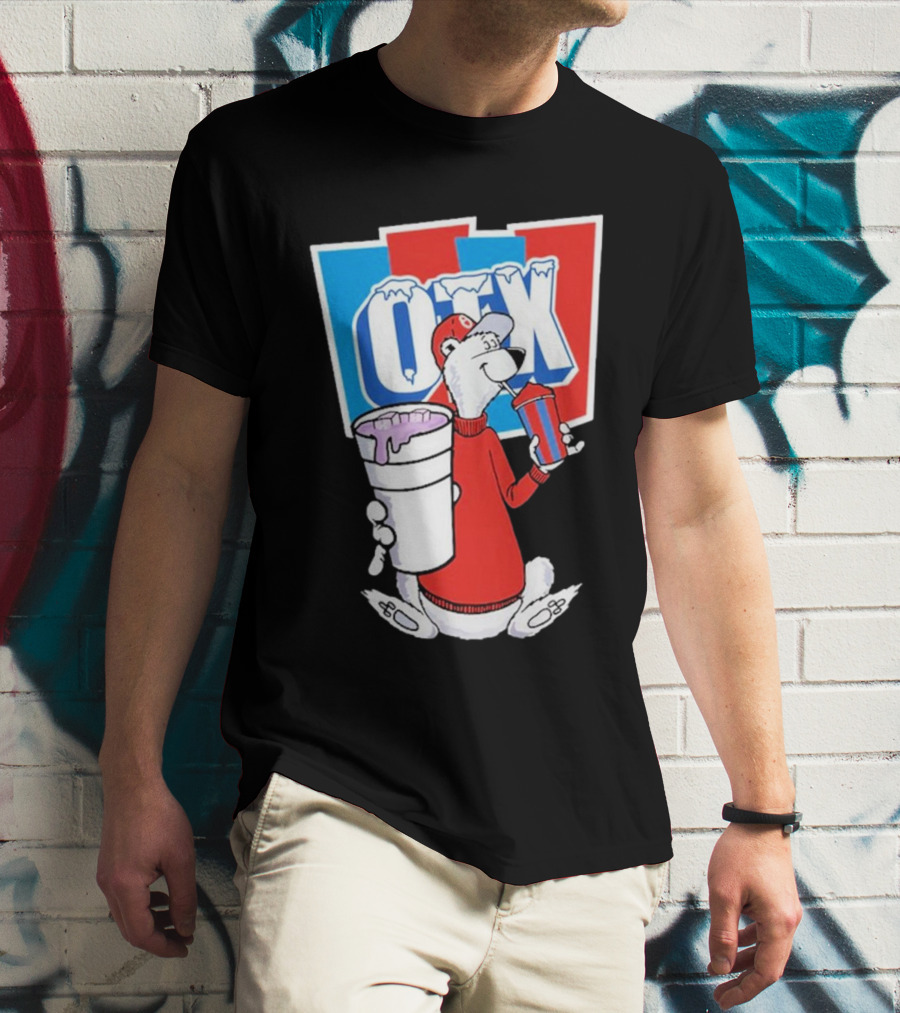 Otx Boyz So Icee Polar Bear Double Cup Red Blue White T-Shirt
