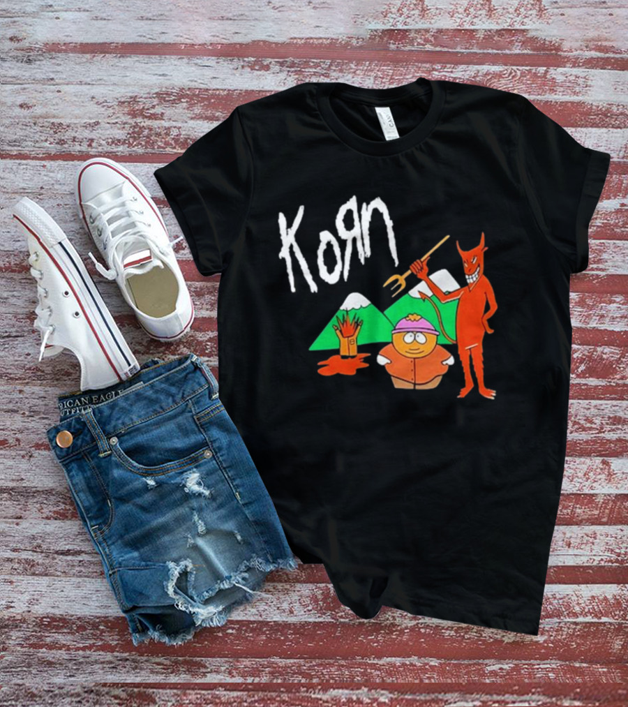 Korn 1999 South Park Character Devil Mountains T-Shirt