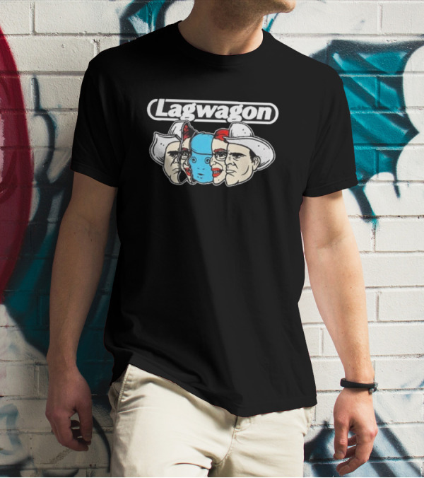 Lagwagon Faces Of The Wagon New Band Art Cowboy Mask T-Shirt