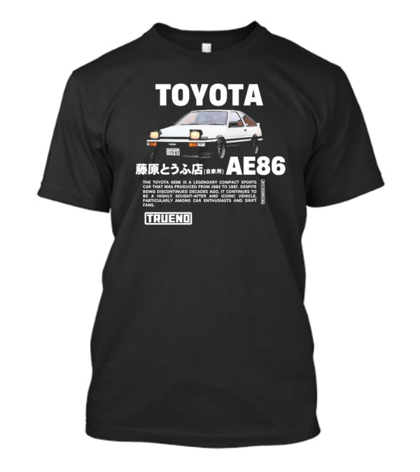 Toyota AE86 Trueno Iconic Sports Car Enthusiasts Drift Fans 1983-1987 T-Shirt