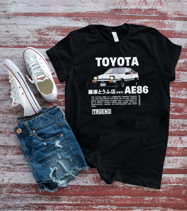 Toyota AE86 Trueno Iconic Sports Car Enthusiasts Drift Fans 1983-1987 T-Shirt