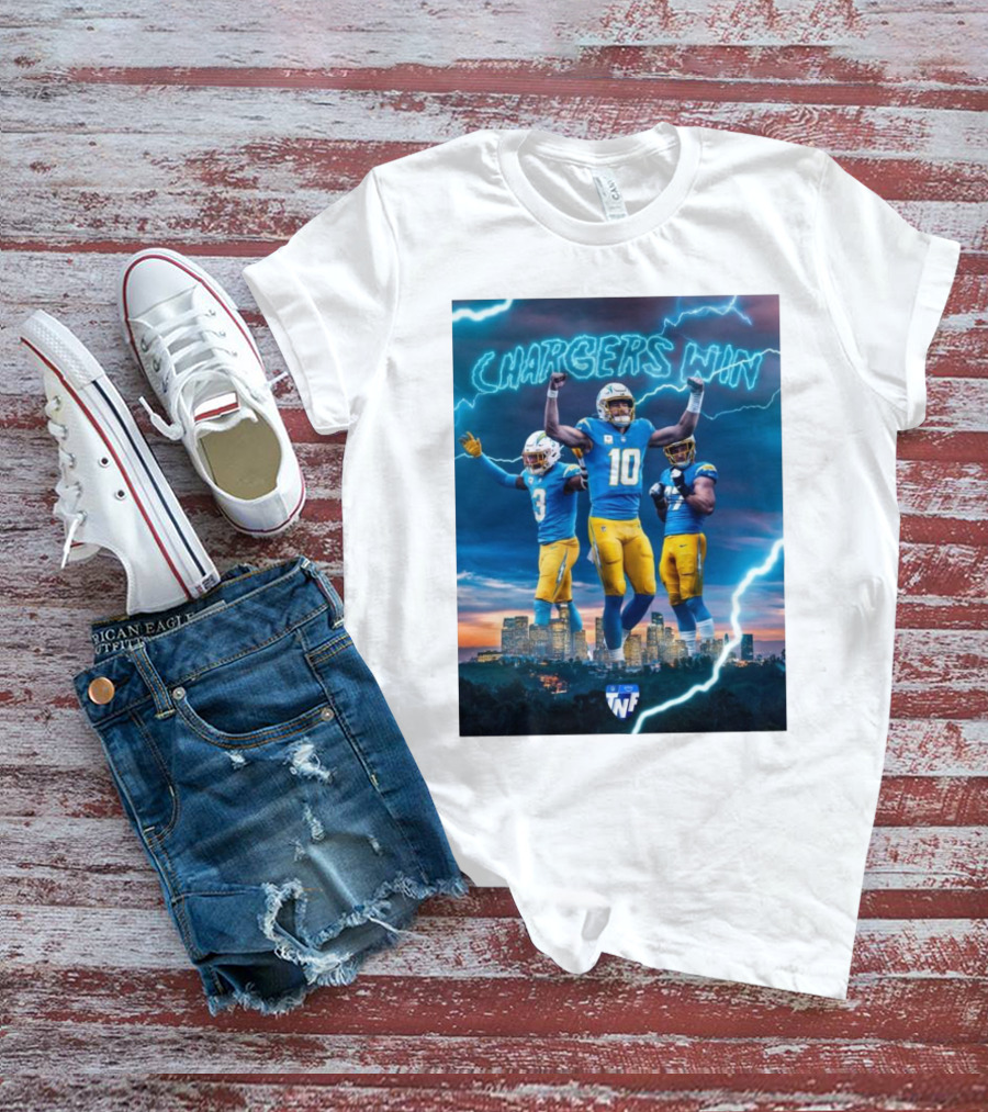 Chargers Win Los Angeles Chargers Electric TNF On Prime T-Shirt