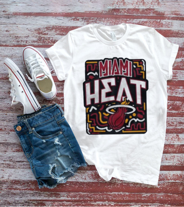 MIAMI HEAT Vibes Basketball Flame T-Shirt