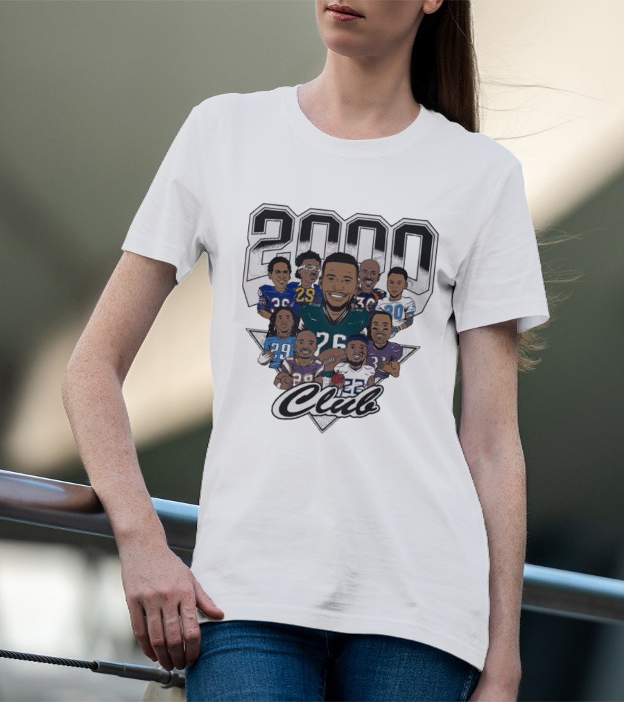 2000 Club NFL All Team Cam Lewis Saquon Barkley Caricatures T-Shirt