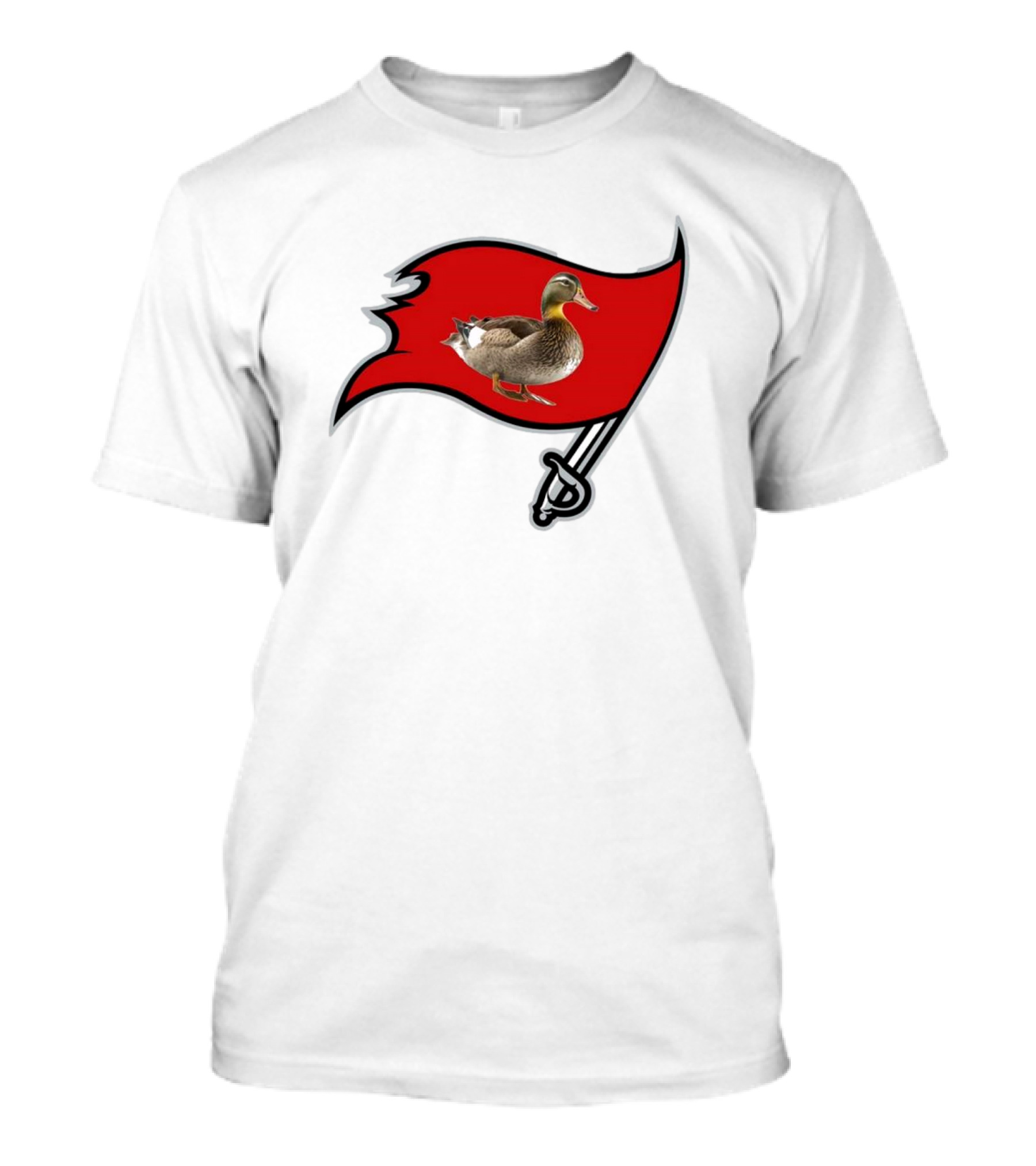 Tampa Bay Duckaneers New Buccaneers Parody Logo Flag T-Shirt